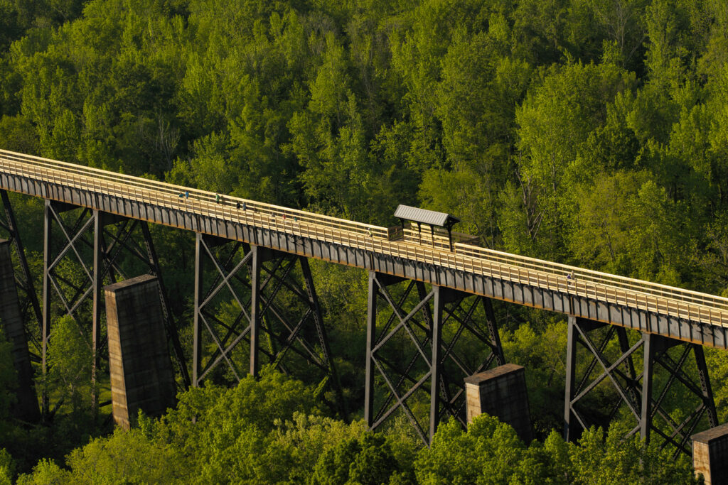 This image shows the High Bridge Trail in Virginia. 