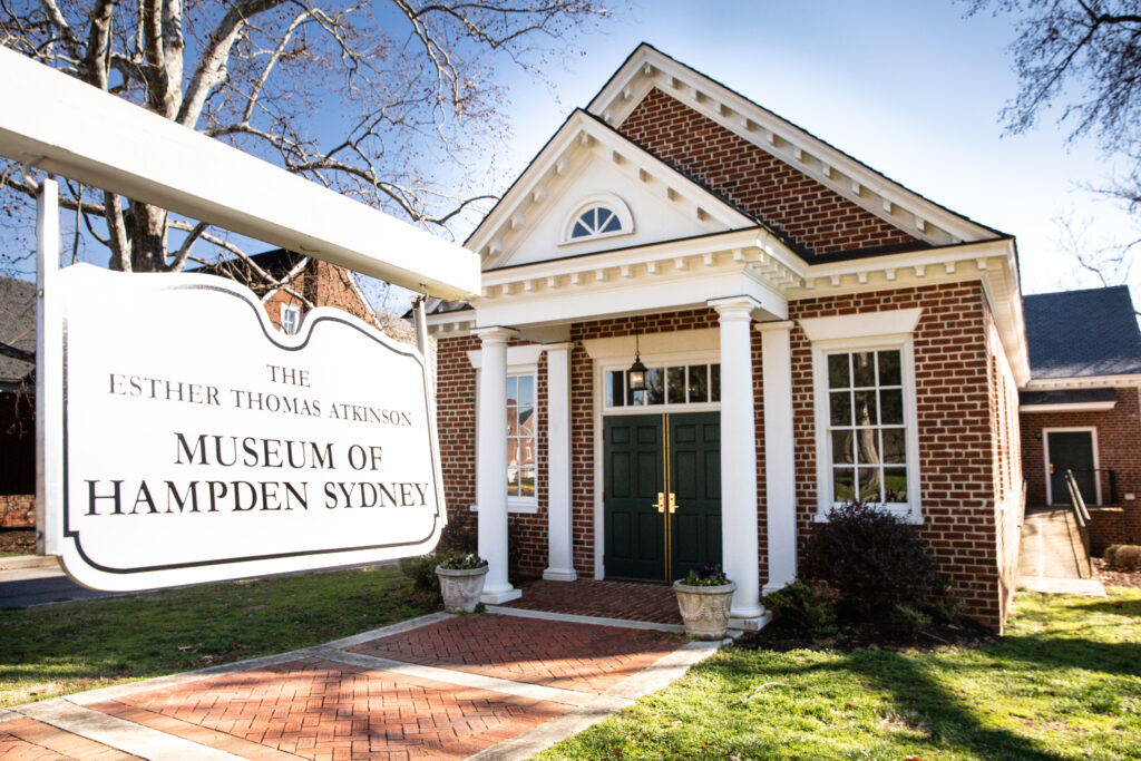 Photo of the entrance to the Esther T. Atkinson Museum at Hampden-Sydney College.